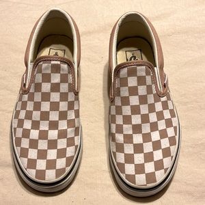 Mauve checkered Vans